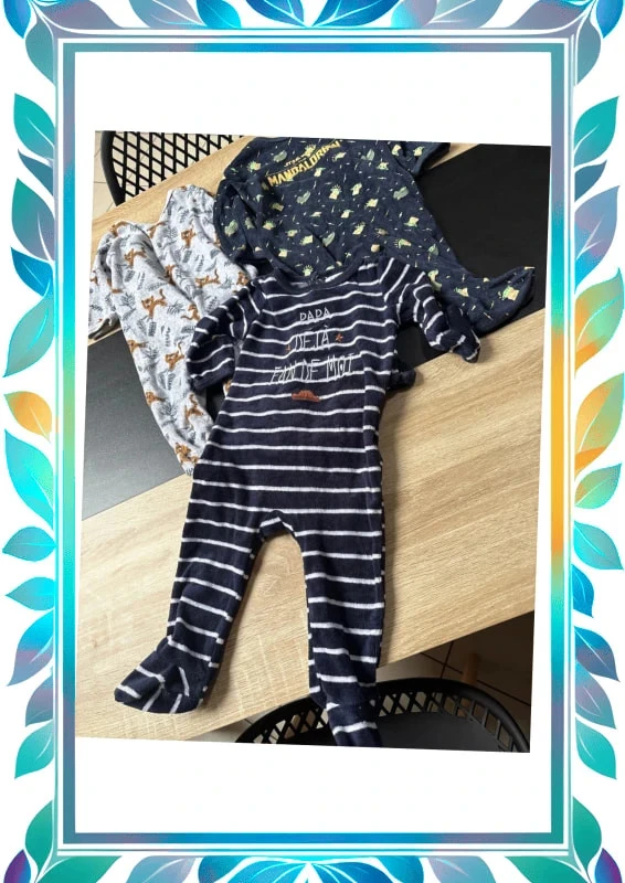 Pyjamaset 9 maanden + 1 lange mouw body 9-12 maanden – photo 4